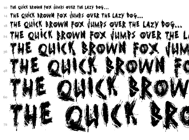 Ghost Reverie font waterfall